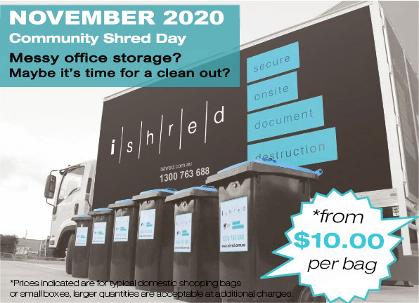 iShred 2020 November Community Shred Day iShred 2020 November Community Shred Day