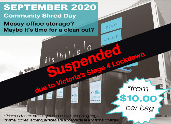 iShred-2020-September-Community-Shred-Day-suspended iShred 2020 September Community Shred Day